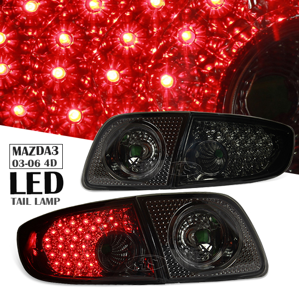 03-06 Mazda3 4D LED Taillights Lamps